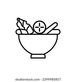 Ilustración vectorial de harina de ensalada vegetal