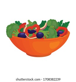 Vegetable salad vector icon.Cartoon vector icon isolated on white background vegetable salad.