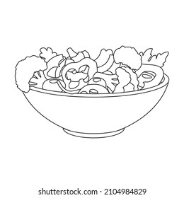 2,960 Salad Bowl Outline Images, Stock Photos & Vectors | Shutterstock