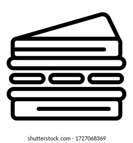 Vegetable sandwich icon. Outline vegetable sandwich vector icon for web design isolated on white background