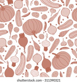 Vegetable seamless pattern.