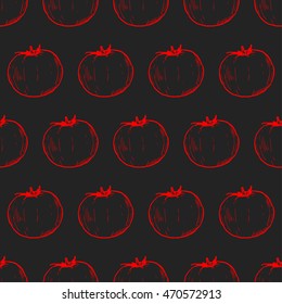 vegetable seamless pattern. Hand drawn healthy food