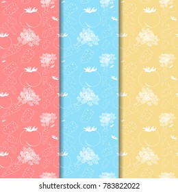 vegetable seamless pattern tomato, carrots, potatoes