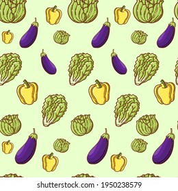 vegetable seamless vector pattern design