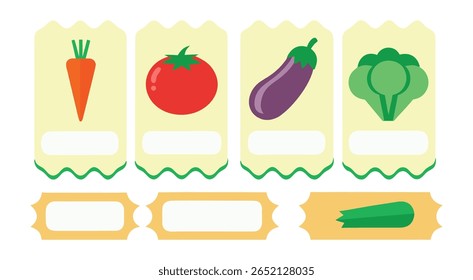 Pacote de sementes de legumes Tags Berinjela de Tomate de Cenoura Brócolis Zucchini