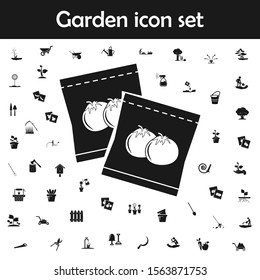 Vegetable seeds in package icon. Garden icons universal set for web and mobile
