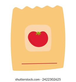 vegetable seeds packaging pack grow garden care eco colored icon element