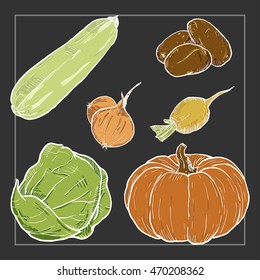Vegetable set. Pack of healthy food