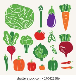 vegetable set. vector illustration