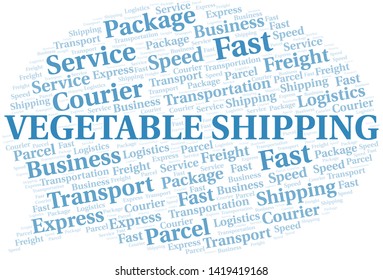 Vegetable Shipping word cloud. Wordcloud made with text only.