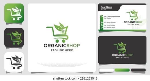 Vegetable shop logo design inspiration. Vector illustration of vegetables on handcart.