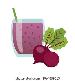 Suavizado vegetal con remolacha. Ilustración del vector