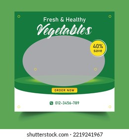 vegetable social media post design