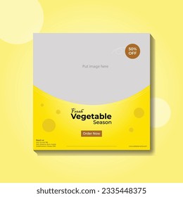 Vegetable social media post design
