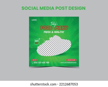 Gemütliche Social-Media-Posts, Webvorlage mit einem Produkt, Vektordatei