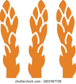 Vegetable, sparrow grass vector icon