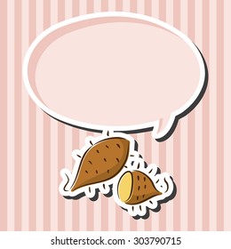 vegetable Sweet potatoes flat icon elements,eps10