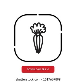 Vegetable symbol, carrot outline vector icon