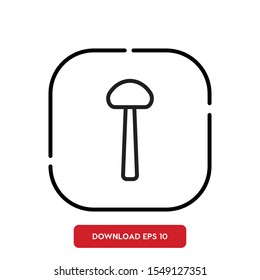 Vegetable symbol, mushroom outline vector icon