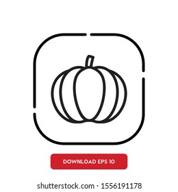 Vegetable symbol, pumpkin outline vector icon. Modern, simple flat vector illustration for web site or mobile app