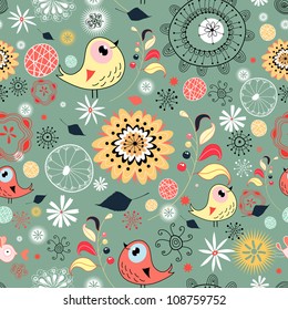 vegetable texture with birds