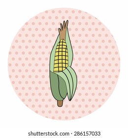 vegetable theme corn elements vector,eps