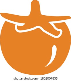 Vegetable, tomato icon, orange color vector