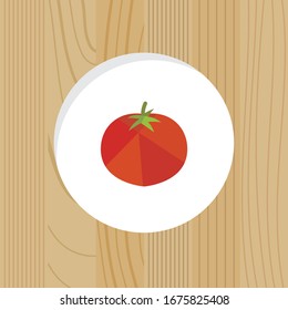 verduras - marco de tomate y madera