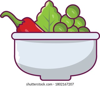 vegetable vector flat color icon 