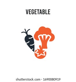 Vegetable vector icon on white background. Red and black colored Vegetable icon. Simple element illustration sign symbol EPS