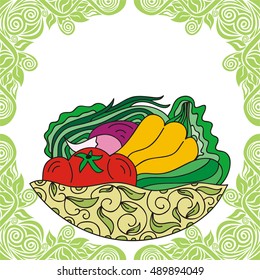 Vegetable. Vector illustration.