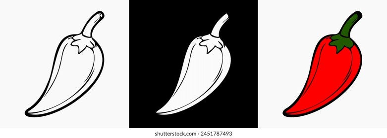 Vegetable vector silhouette, vegan illustration, vegetarian outline, farm organic minimalism graphic.