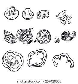 Vegetable Vector Sketch