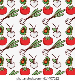vegetables background decoration design icon