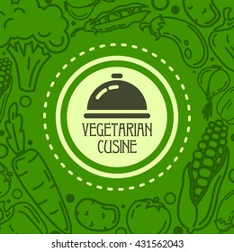 vegetables background, logotype