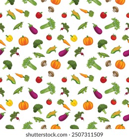 A vegetables background seamless tile pattern print vegetable design