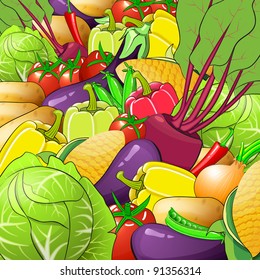 Vegetables background vector