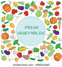 Vegetables background. Vector illustration eps 10