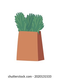 vegetables in bag paper icon