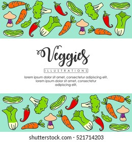 Vegetables banner background
