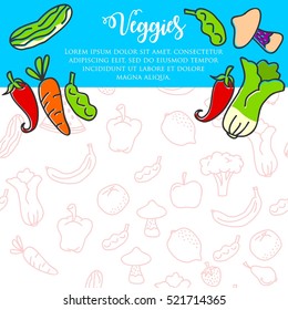 Vegetables banner background
