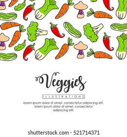 Vegetables banner background