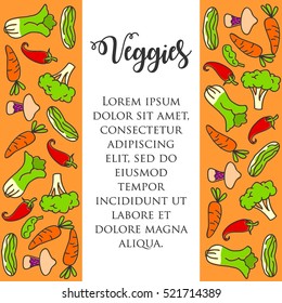 Vegetables banner background