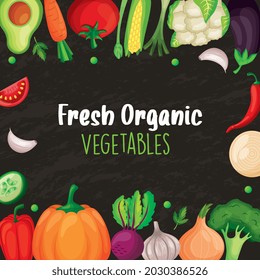 vegetables banner for market shop. vector illustration