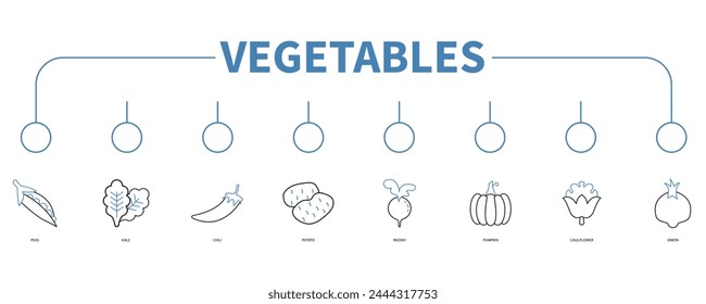 Vegetables banner web icon vector illustration concept