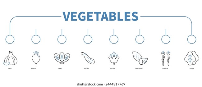 Vegetables banner web icon vector illustration concept