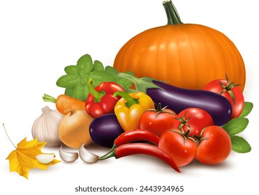 Carteles de verduras. Composiciones de espárragos, alcachofas, puerros de productos agrícolas. Producto vegano maíz, ajo, pepino, col, pimienta, cebolla, apio y papa, ilustración vectorial vegetariana.