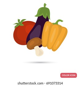 Vegetables for barbeque color icon for web and mobile design