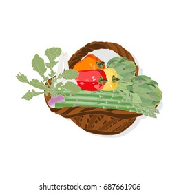 Vegetables Basket. Natural Products.