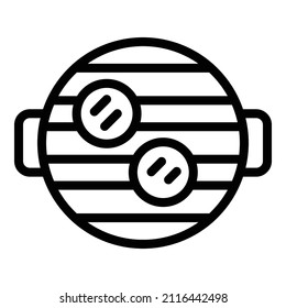 Vegetables bbq icon outline vector. Cook food. Fire meat